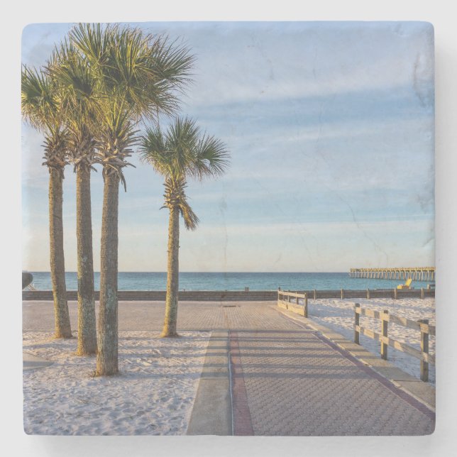 Paved Walkway till Pensacola Beach Stone Underlägg (Framsidan)