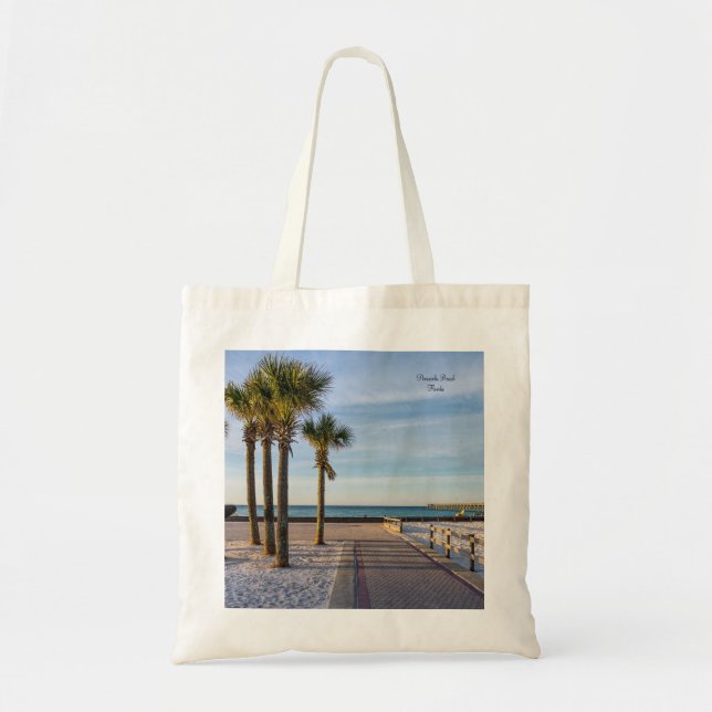 Paved Walkway till Pensacola Beach Tote Bag Tygkasse (Framsidan)