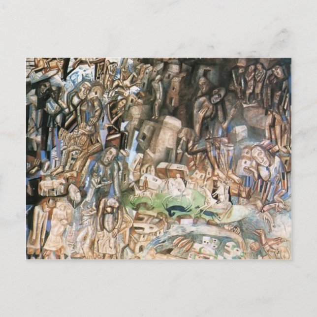 Pavel Filonov - Namnlös (Riders) Vykort (Framsida)