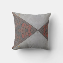 Pavement red brick grått-gåva dekorativ kudde