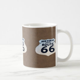 Pavement-tecken för historik 66-väg kaffemugg
