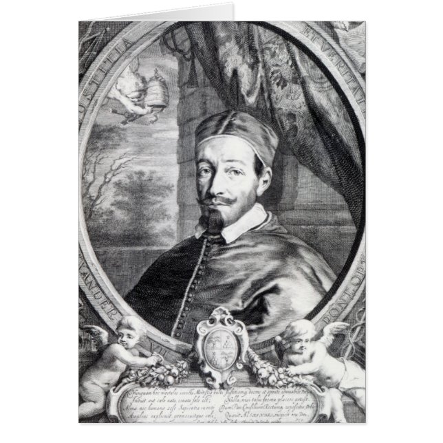 Påven Alexander VII Hälsningskort (Framsidan)
