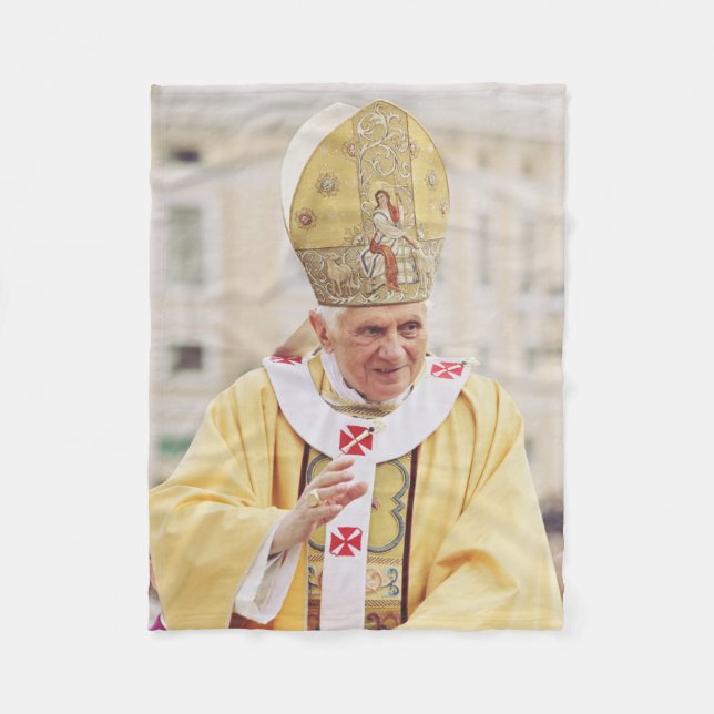 Påven Benedict XVI T-Shirt Fleecefilt (Framsidan)