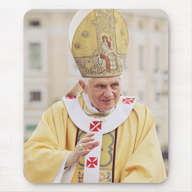 Påven Benedict XVI T-Shirt Musmatta (Framsidan)