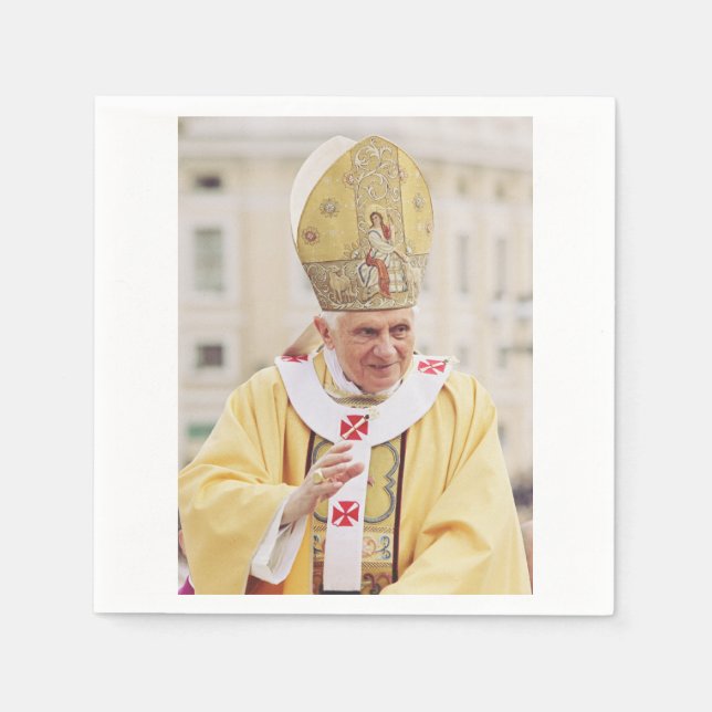 Påven Benedict XVI T-Shirt Pappersservett (Framsidan)