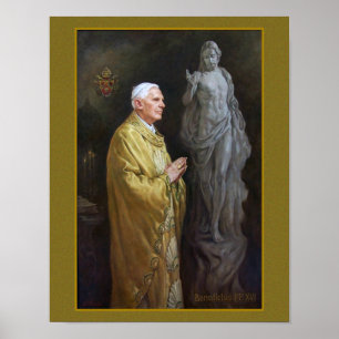 Påven Benedict XVII Officiell Vatican Porträtt Poster