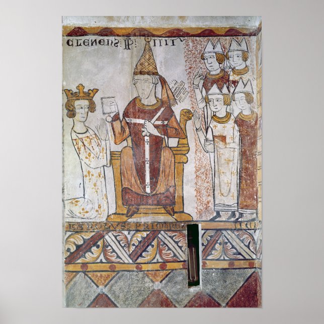 Påven Clement IV Investing Charles of Anjou Poster (Framsidan)