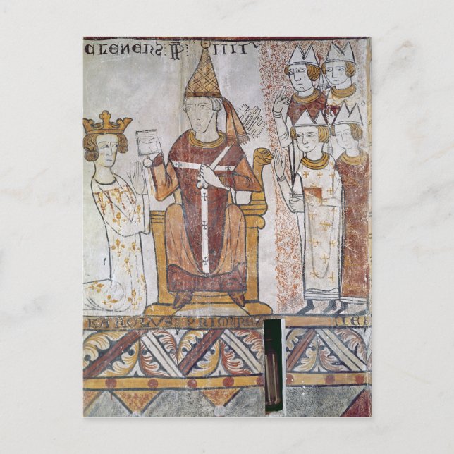 Påven Clement IV Investing Charles of Anjou Vykort (Framsida)