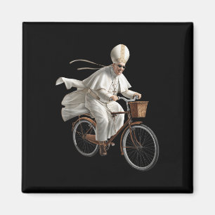 Påven cyklar cykel Katolska kyrkan Bibeln Skrift Magnet