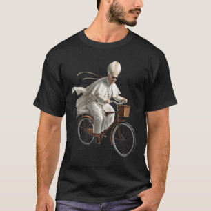 Påven cyklar cykel Katolska kyrkan Bibeln Skrift T Shirt