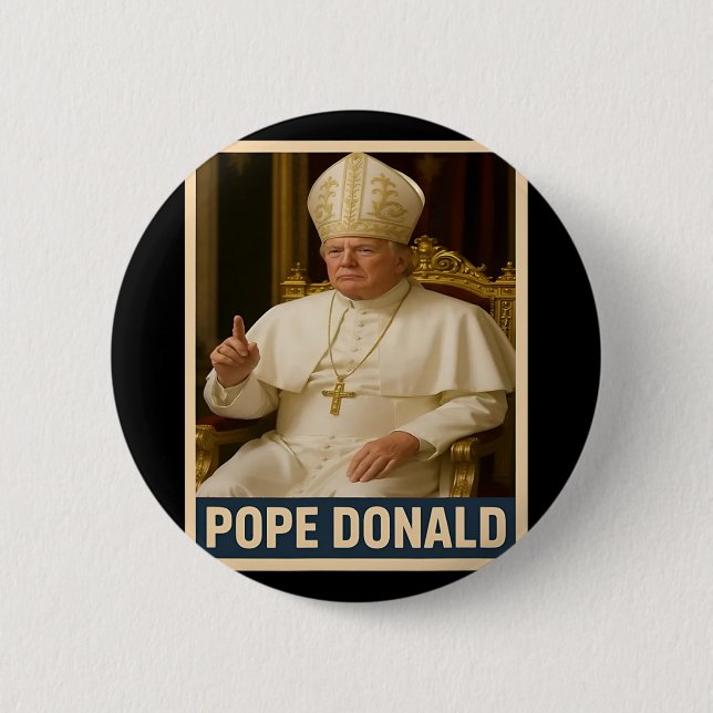 Påven Donald Pope Trump Pope Donald Trump Politisk Knapp (Framsida)