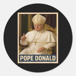 Påven Donald Pope Trump Pope Donald Trump Politisk Runt Klistermärke