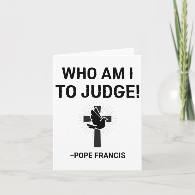 Påven Francis som jag ska döma Kort (Framsida)