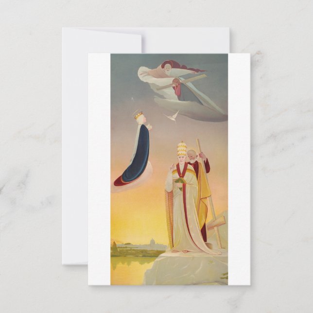 Påven i Rom, Jungfru Maria och Jesus Tack Kort (Framsida)