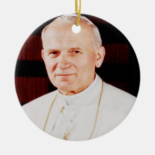Påven Johannes Paul II Julgransprydnad Keramik