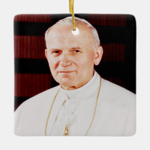 Påven Johannes Paul II Julgransprydnad Keramik