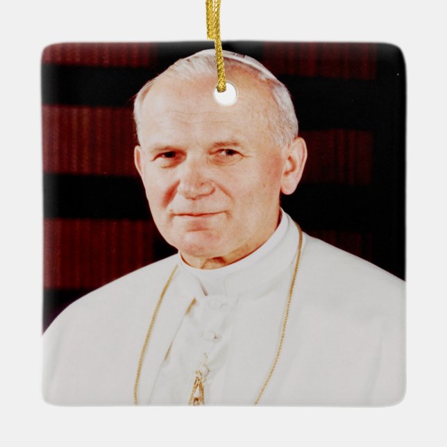 Påven Johannes Paul II Julgransprydnad Keramik (Framsida)