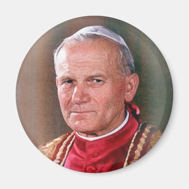 Påven Johannes Paul II Magnet (Framsidan)