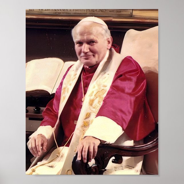 Påven Johannes Paul II Porträtt Poster (Framsidan)