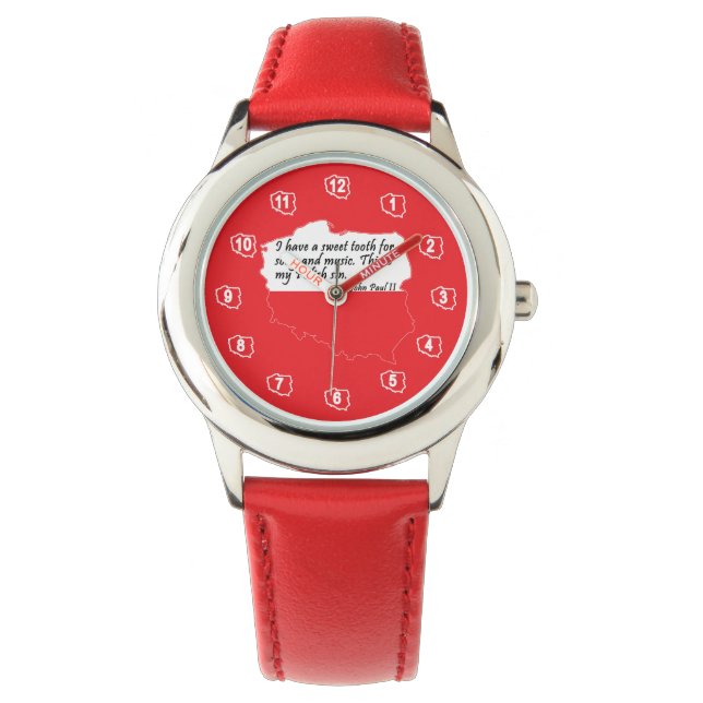 Påven Johannes Paul II Quote Armbandsur (Framsida)