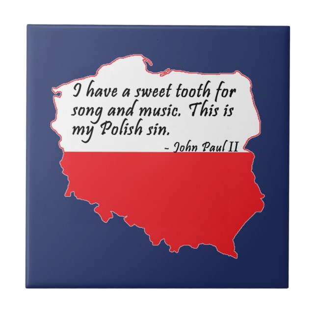 Påven Johannes Paul II Quote Kakelplatta (Framsidan)