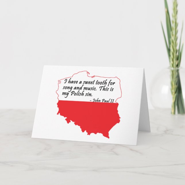 Påven Johannes Paul II Quote Kort (Framsida)