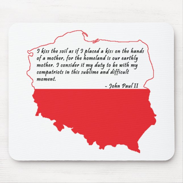 Påven Johannes Paul II Quote Musmatta (Framsidan)