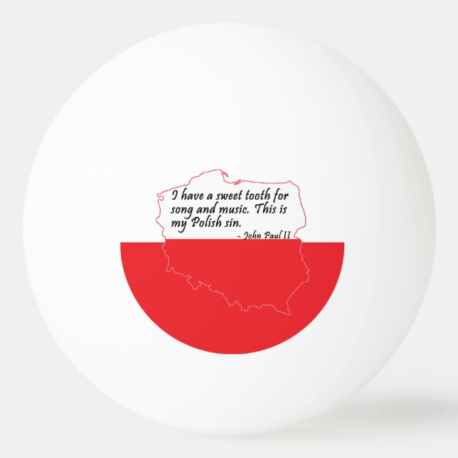 Påven Johannes Paul II Quote Pingisboll (Framsidan)