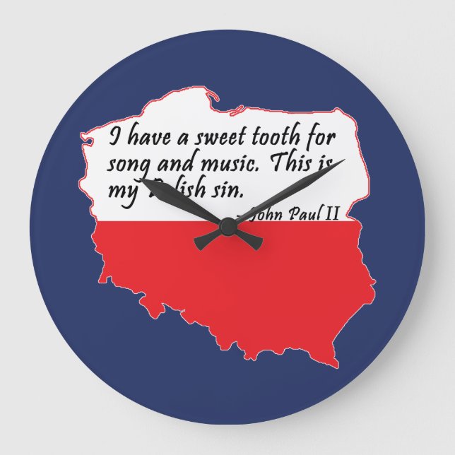 Påven Johannes Paul II Quote Stor Klocka (Framsida)