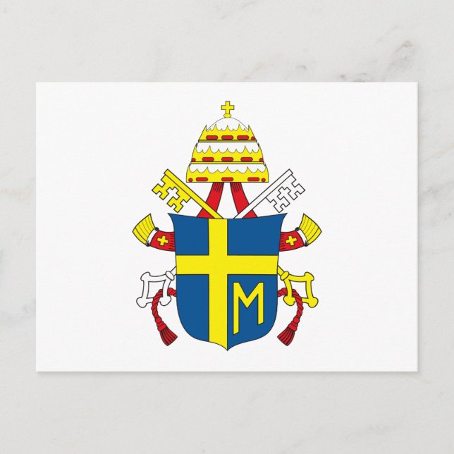 Påven Johannes Paul II-vykort Vykort (Framsida)