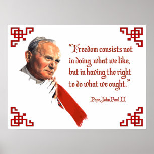 Påven Johannes Paulus II Poster