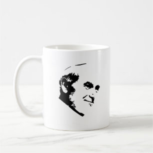 Påven John Paul II Ansikte White Kaffemugg