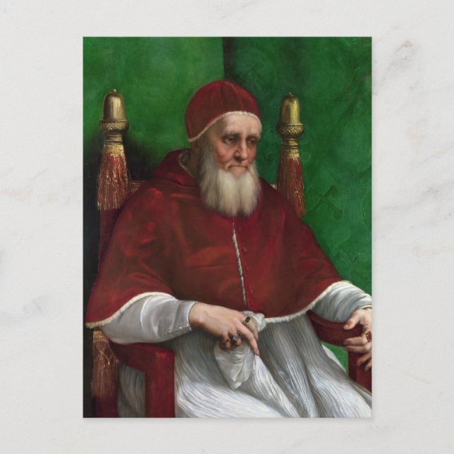 Påven Julius II av Raphael Postcard Vykort (Framsida)