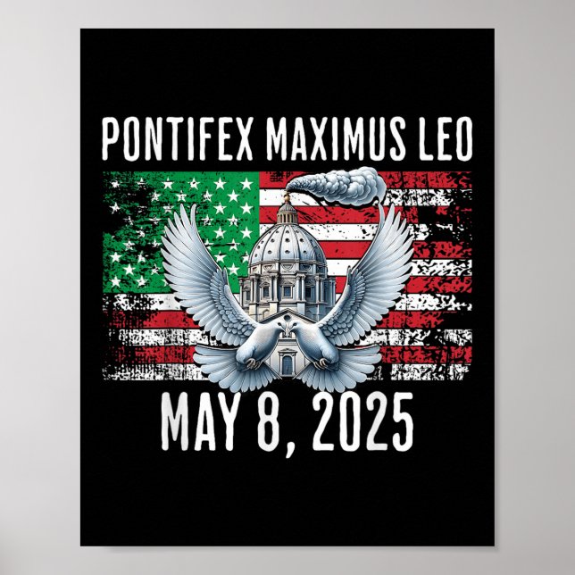 Påven Leo 2025 Pope Leo Poster (Framsidan)