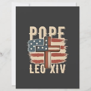 Påven Leo XIV Christian Church Da Pope USA flagga