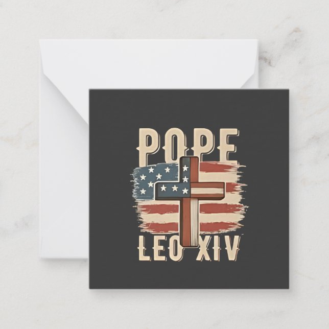 Påven Leo XIV Christian Church Da Pope USA flagga Anteckningskort (Framsida)
