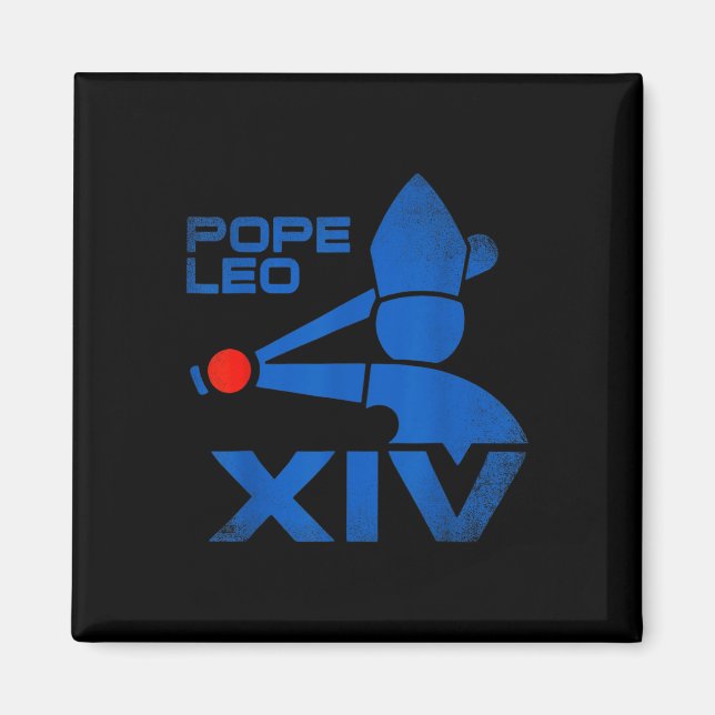 Påven Leo Xiv Da Pope Leo 14 Baseball Magnet (Framsidan)
