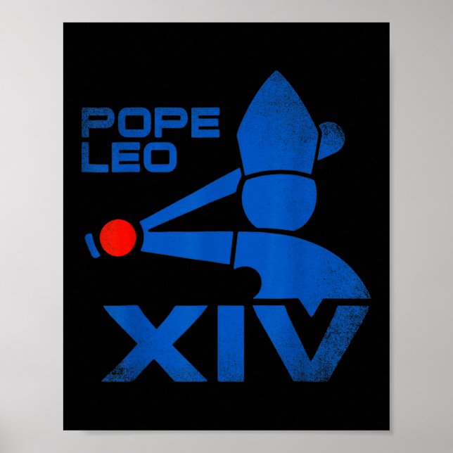 Påven Leo Xiv Da Pope Leo 14 Baseball Poster (Framsidan)