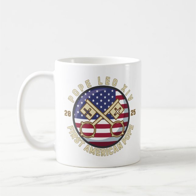 Påven Leo XIV, den amerikanska påven Kaffemugg (Vänster)