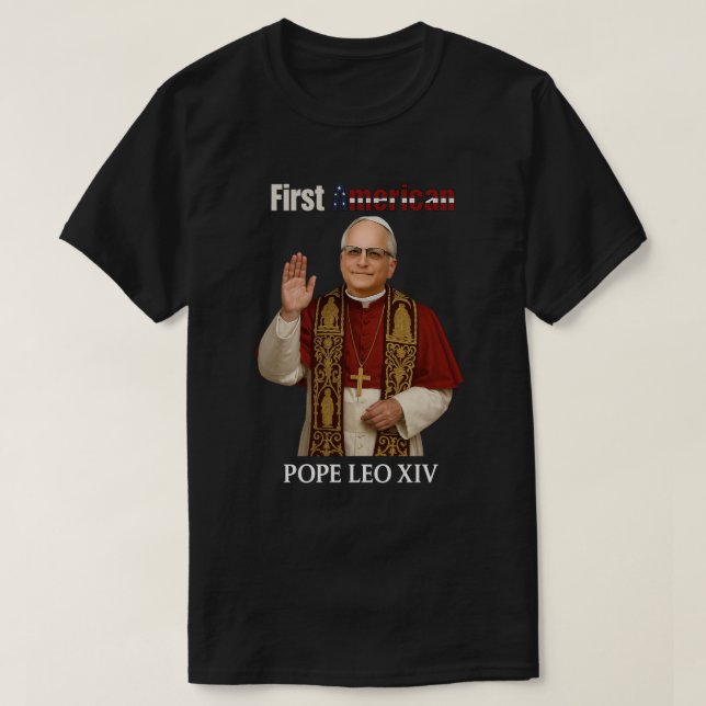 Påven Leo XIV: Den första amerikanska påven | Humo T Shirt (Design framsida)