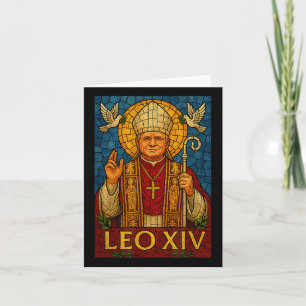 Påven Leo Xiv - Divine Mosaic Art Christian Cathol Kort
