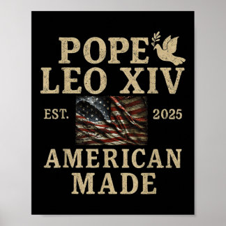 Påven Leo Xiv Est 2025 American Made Poster