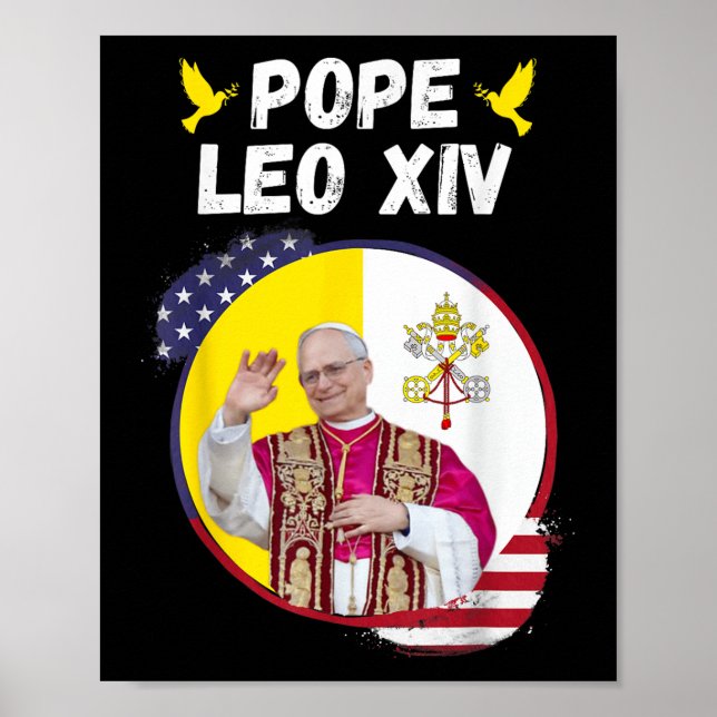 Påven Leo Xiv, Habemus Papam, katolik Poster (Framsidan)
