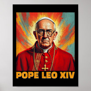 Påven Leo Xiv New American Pope 2025 Funny Poster