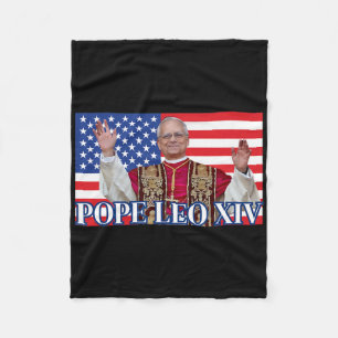 Påven Leo Xiv New Pope First American Pope Flagga Fleecefilt