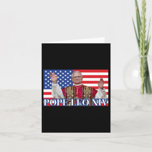 Påven Leo Xiv New Pope First American Pope Flagga Kort