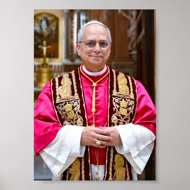 Påven Leo XIV porträtt Poster (Framsidan)