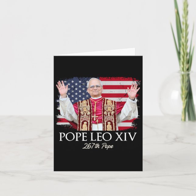 Påven Leo Xiv Robert Francis Prevost First America Kort (Framsida)