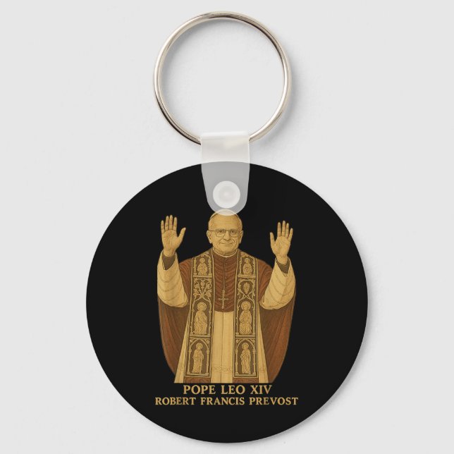 Påven Leo Xiv Robert Francis Prevost Pope 2025 Nyckelring (Framsida)