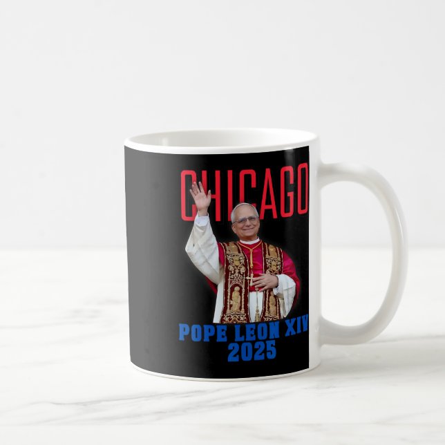 Påven Leon Xiv 2025 - Chicago's First American Pop Kaffemugg (Höger)